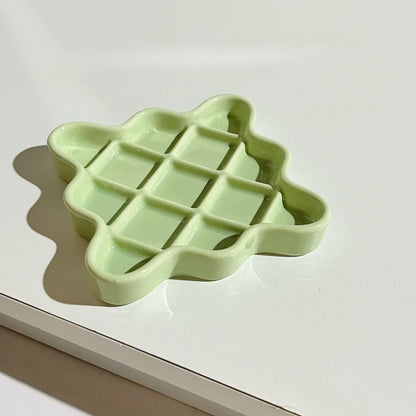 Pet Slow Food Bowl, Irregular Pet Feeding Tray, Dopamine Colored Pet Supplies