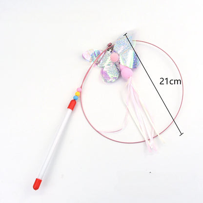 Wire Feather Cat Tickling Stick Pet Products for Cats Pet Cat Toys Interactive Cat Stick Toy Kitten Playing Pet Accessories