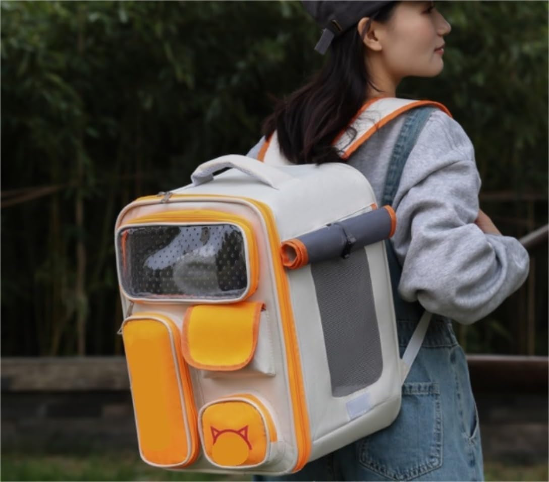 Cat Bag Dog Carrier Pet Carrier Pet Backpack Breathable Cat Pet Backpack for Small Cats and Dogs Pet Bag for Travel Pet Pet Bag Cat Carrier Pet Bag Carrier(Color:C)