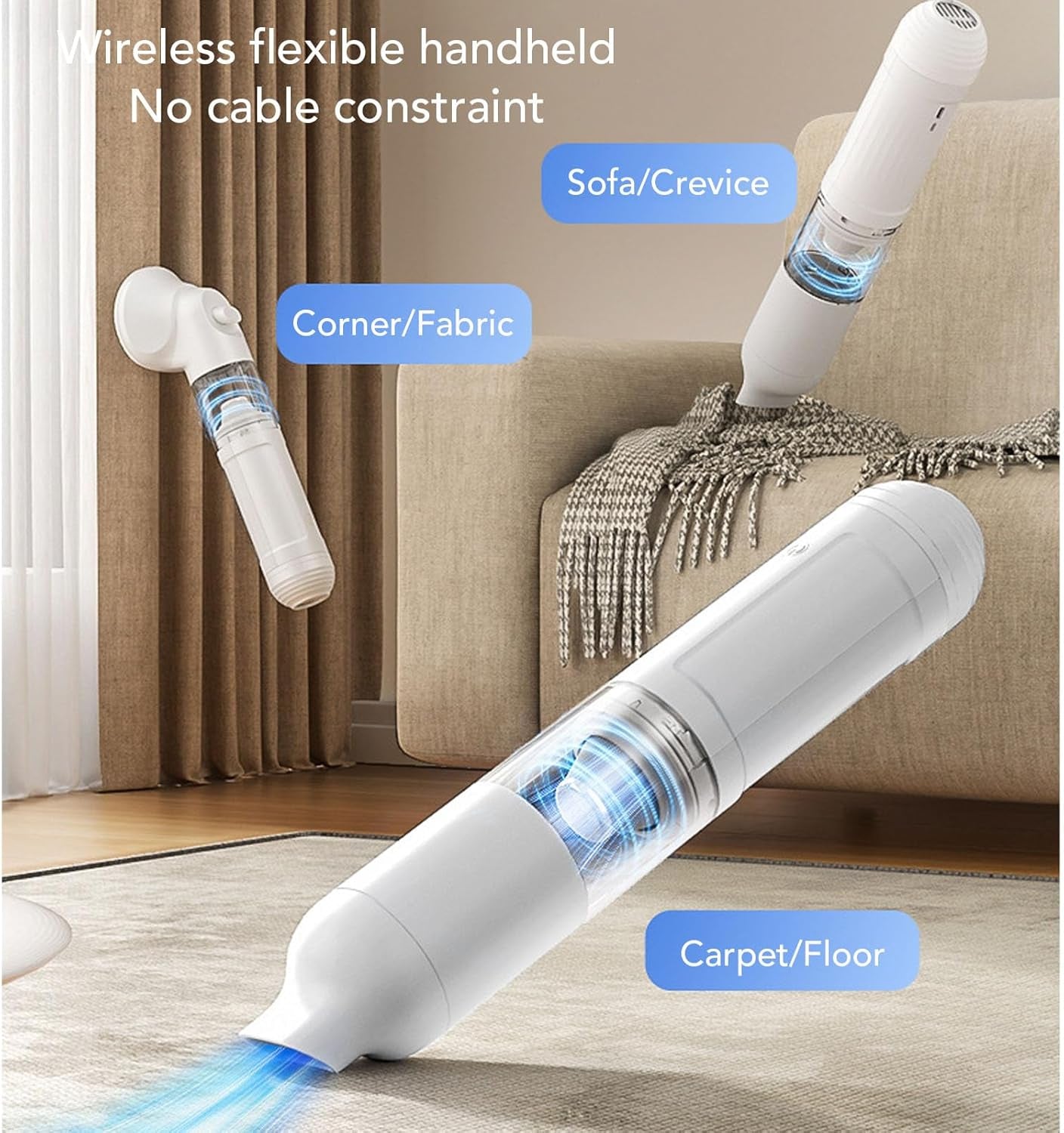 Dog Grooming Vacuum, Pet Hair Removal Kit with 1800Mah Battery, Portable Suction for Home