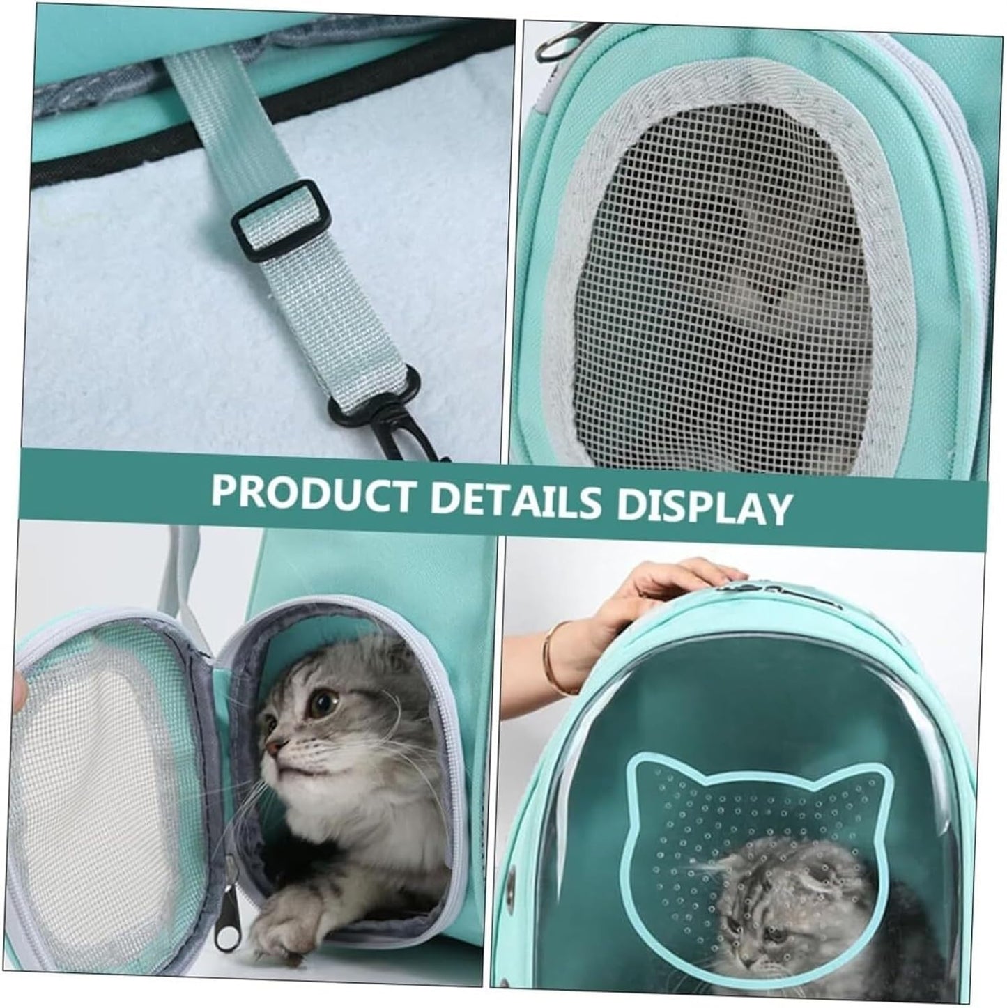 Cat Bag Dog Carrier Pet Carrier Pet Backpack Pet Supplies Pet Carrier Cat Carrier Bag Transparent Backpack Dog Bag Cat Carrier Pet Bag Carrier(Color:Pink)