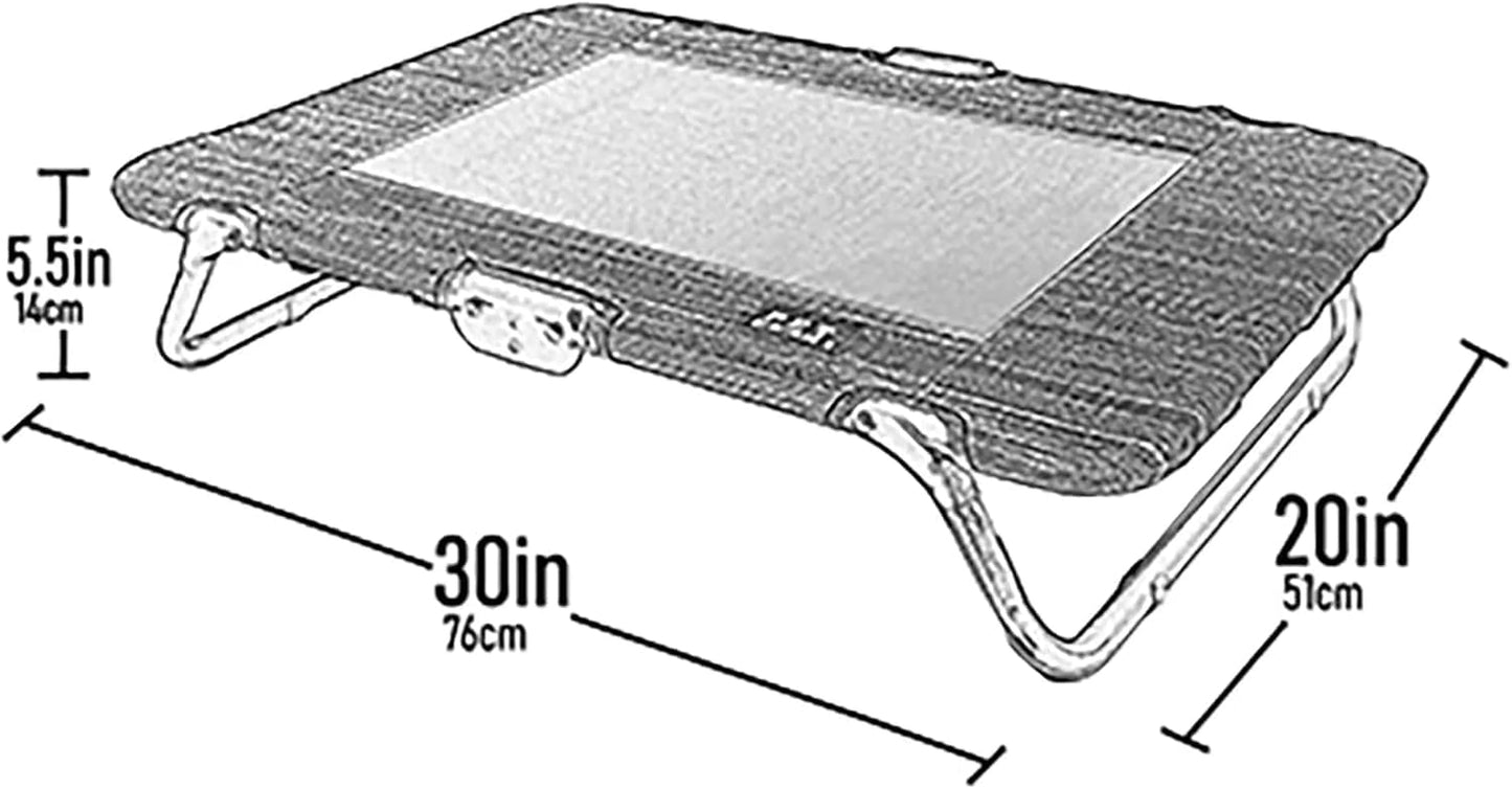 Lifestyle Pet Cot Elevated Bed, 30 Inch, Caribbean Ocean | No Assembly Required, Premium Tear Resistant Cooling Mesh, Indoor & Outdoor, Lightweight & Portable