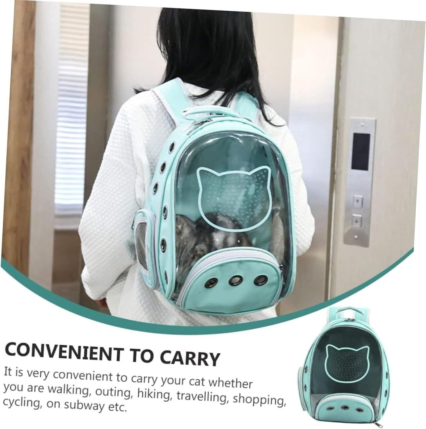 Cat Bag Dog Carrier Pet Carrier Pet Backpack Pet Supplies Pet Carrier Cat Carrier Bag Transparent Backpack Dog Bag Cat Carrier Pet Bag Carrier(Color:Pink)