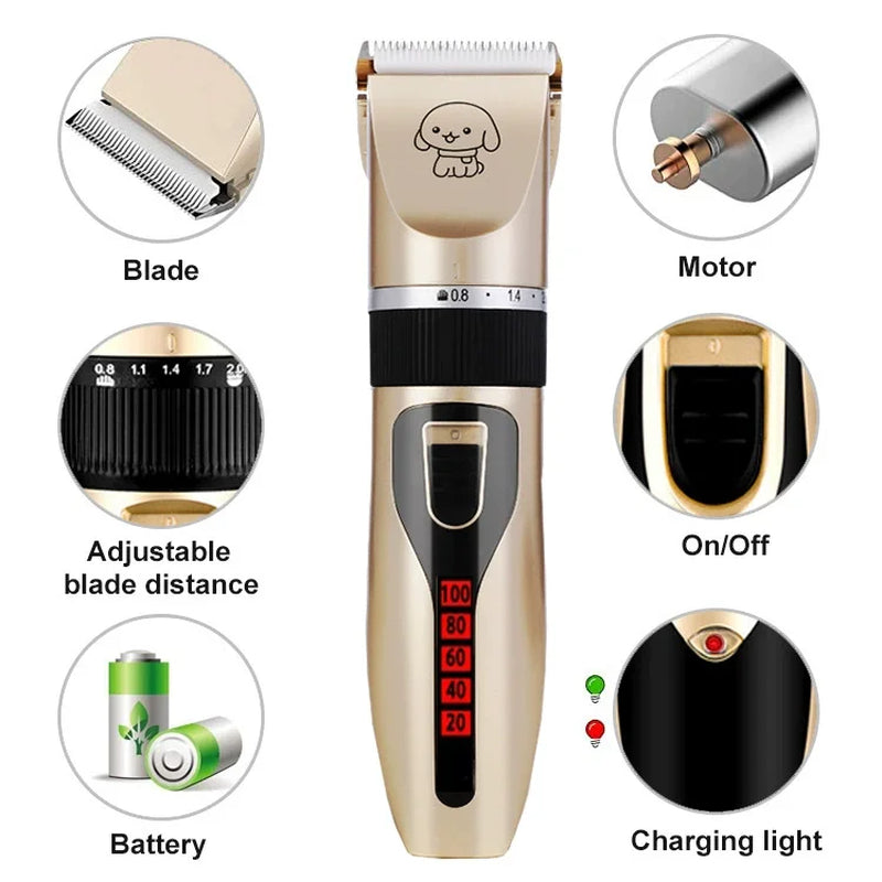 Pet Hair Clipper Pet Professional Electric Haircut Trimmer Shaver Set Dog Cat Puppy Grooming Clipper Dog Hair Clipper Pet Supply