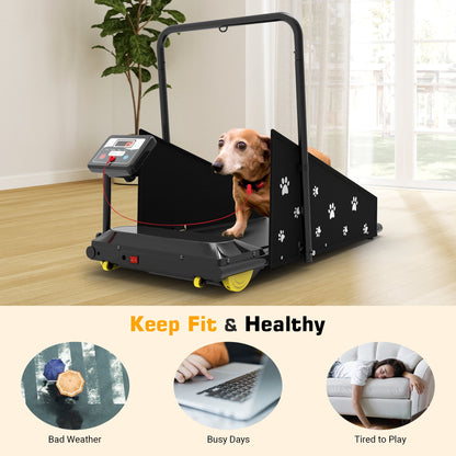 Dog Treadmill, Indoor Pet Fitness Machine for Small & Medium Dogs, 265LB Capacity, LCD Display & Remote