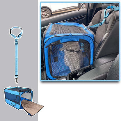 Pet Travel Carrier Bag Portable Pet Bag Folding Fabric Pet Carrier Travel Carrier Bag for Pet Cage with Locking Safety Zippers