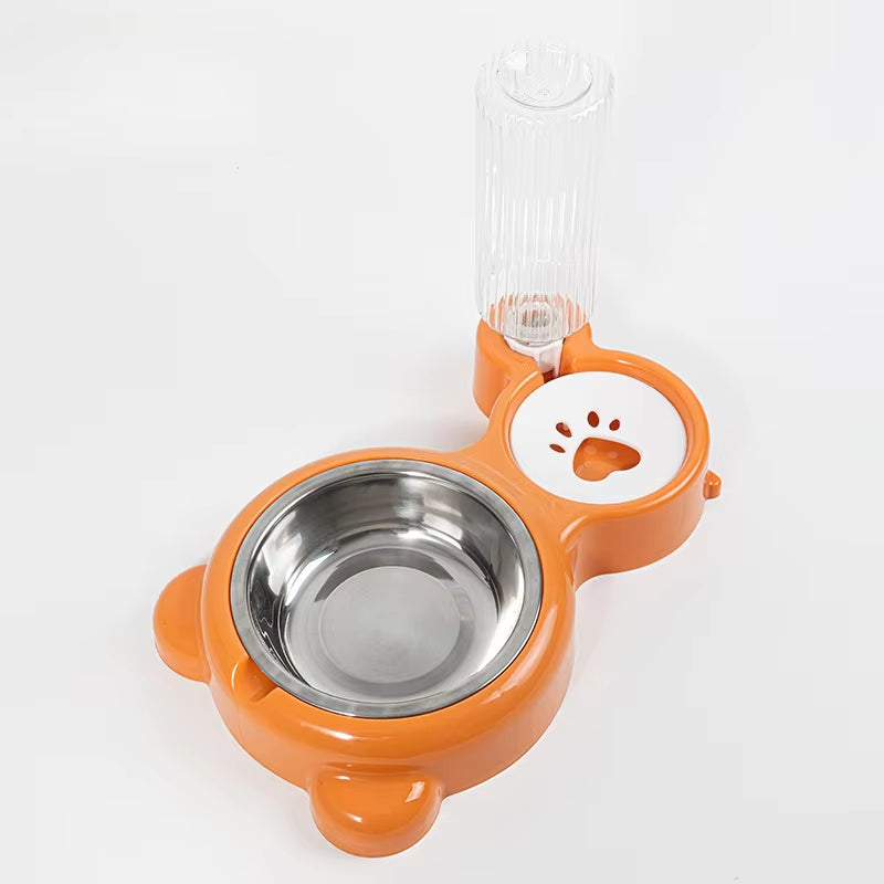 Pet Water Dispenser for Cats and Dogs Automatic Water Storage Pet Food Bowl Food Container with Waterer Pet Supplies