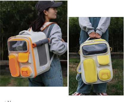 Cat Bag Dog Carrier Pet Carrier Pet Backpack Breathable Cat Pet Backpack for Small Cats and Dogs Pet Bag for Travel Pet Pet Bag Cat Carrier Pet Bag Carrier(Color:B)