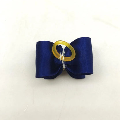 10Pcs Handmade Pet Dog Bow Diamond Pearl Pet Supplies Pet Hair Bows Boutique Puppy Pet Dog Grooming Accessories for Small Dogs