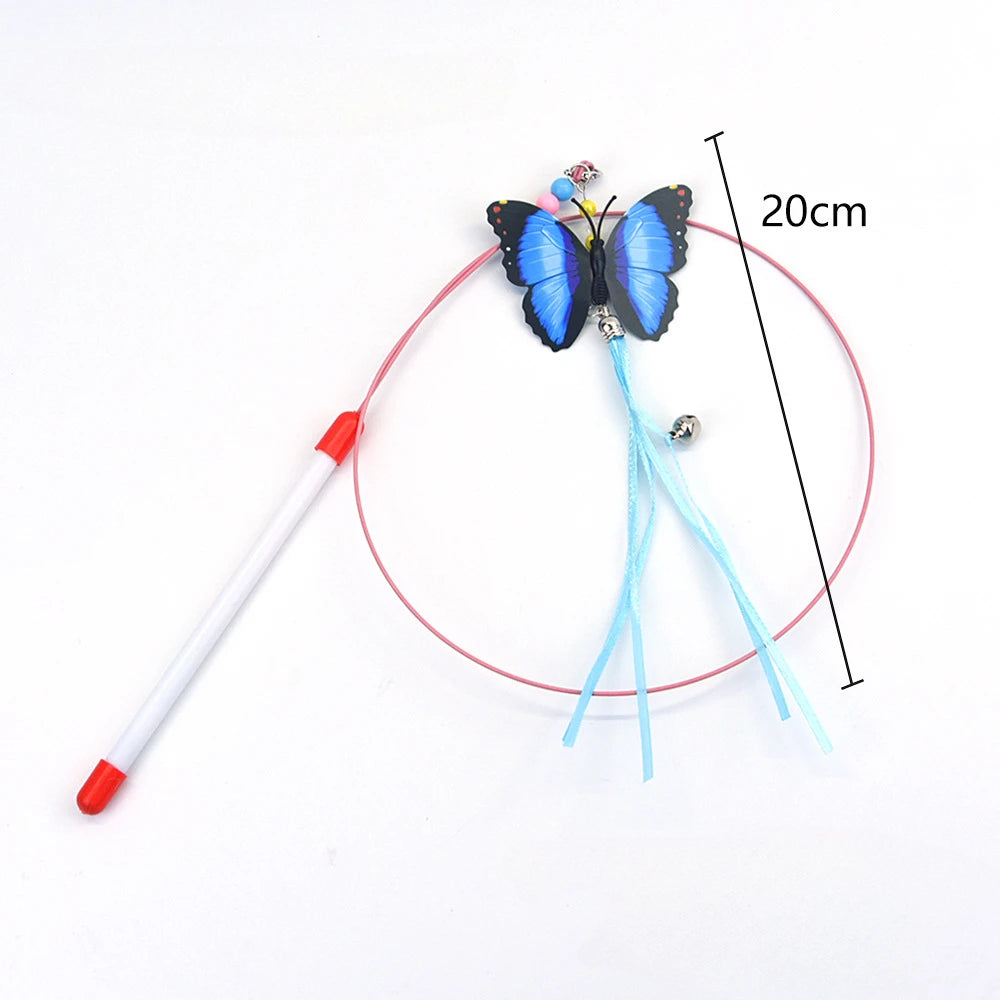 Wire Feather Cat Tickling Stick Pet Products for Cats Pet Cat Toys Interactive Cat Stick Toy Kitten Playing Pet Accessories
