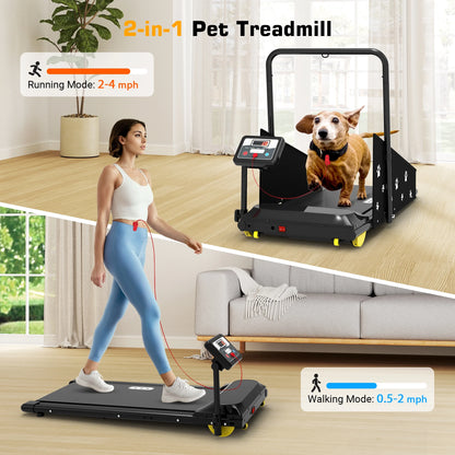 Dog Treadmill, Indoor Pet Fitness Machine for Small & Medium Dogs, 265LB Capacity, LCD Display & Remote